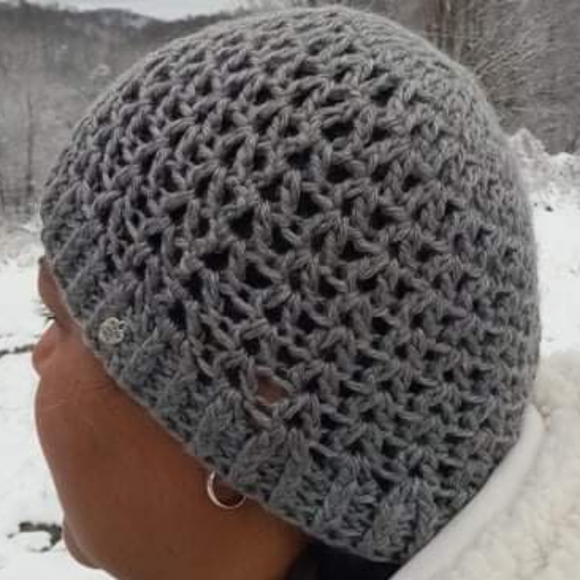 Handmade Crochet Fitted Beanie - Picture 1 of 4